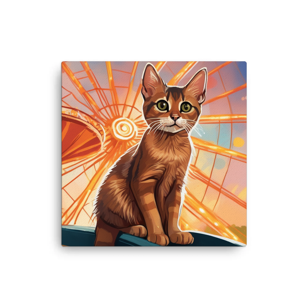 PugMug Custom Tabby Abyssinian Cat Canvas