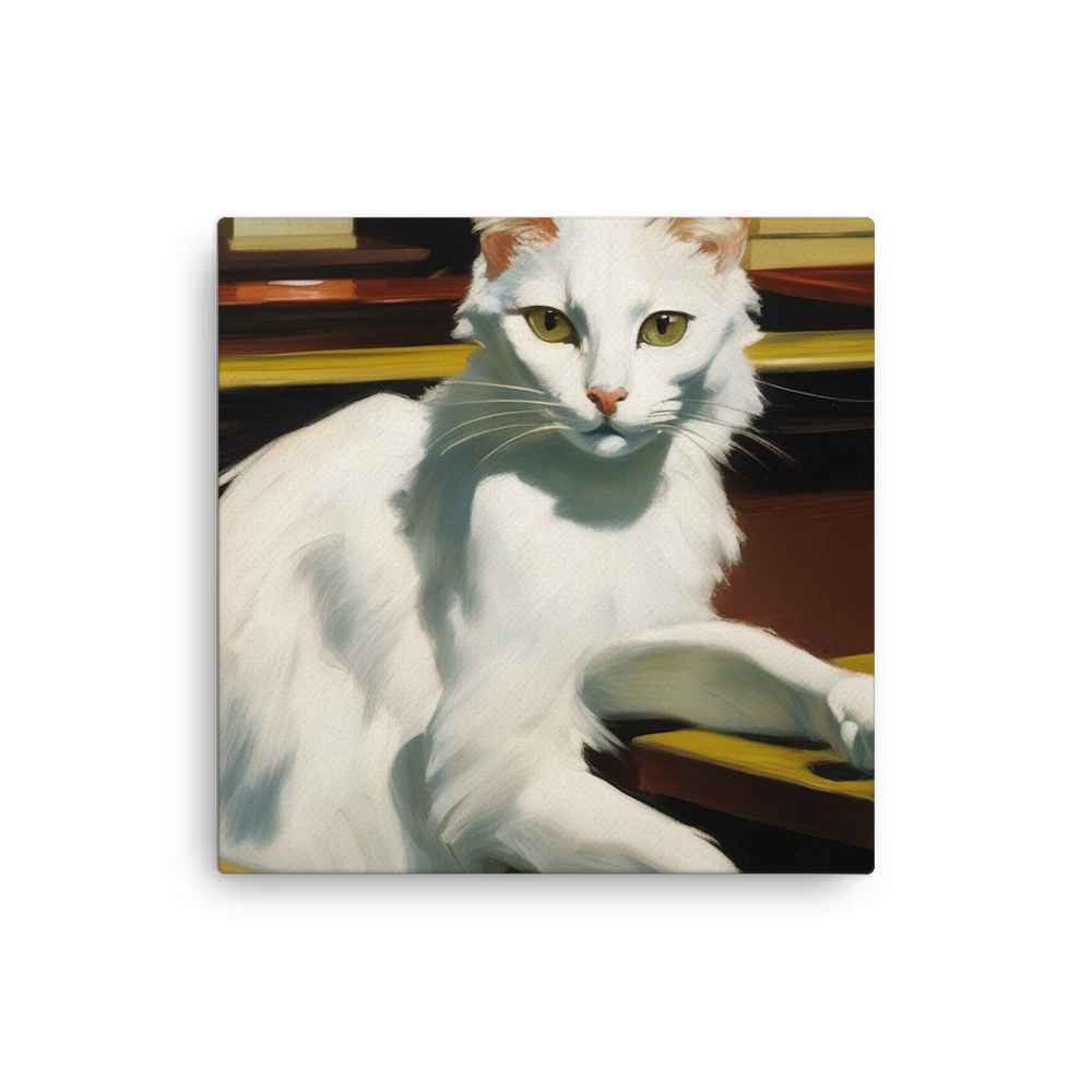 PugMug Custom White Companion Cat Canvas