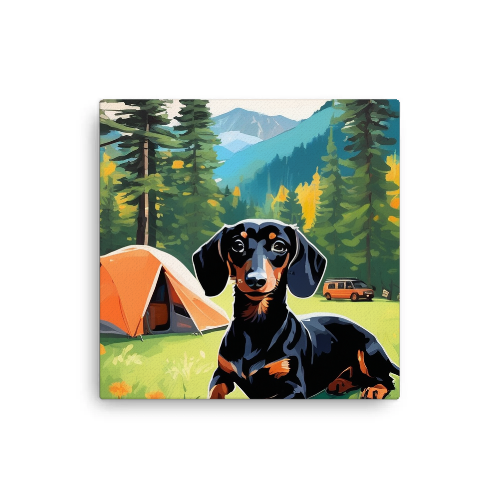 PugMug Custom Black Dachshund Canvas