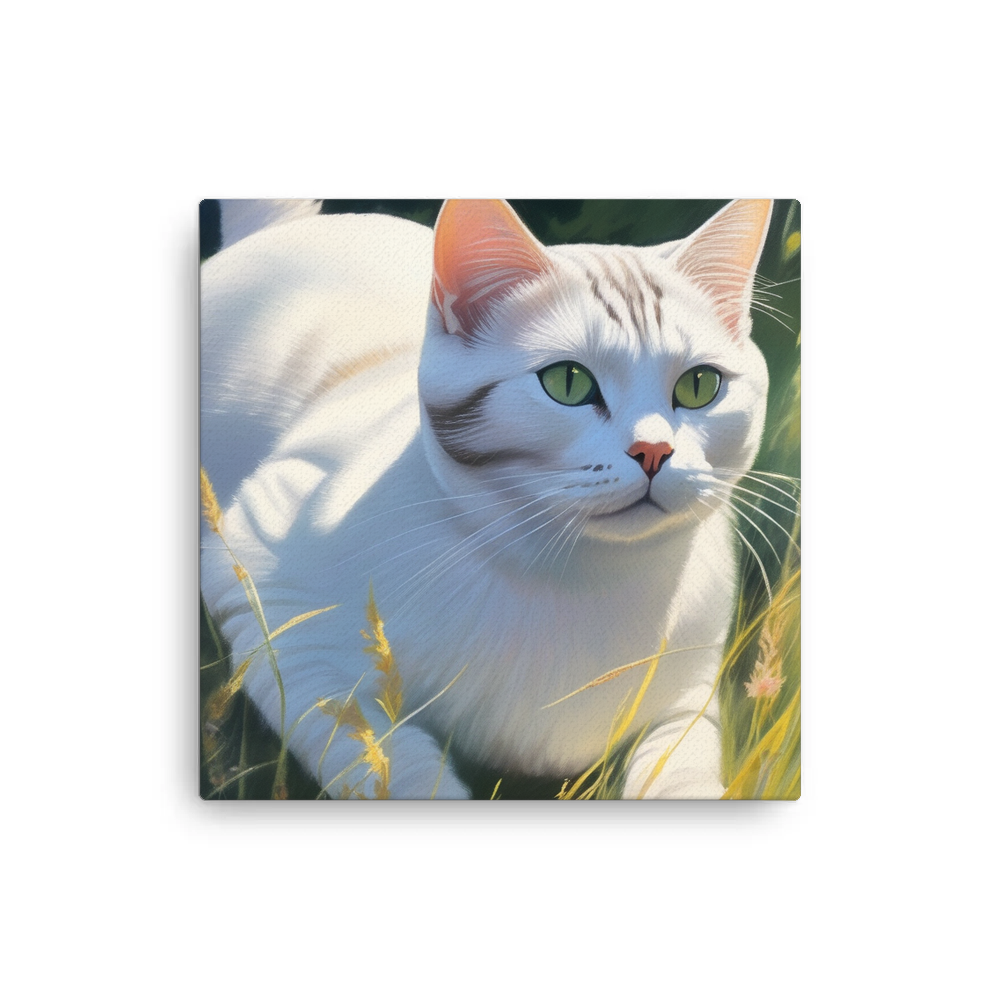 PugMug Custom White American Shorthair Cat Canvas