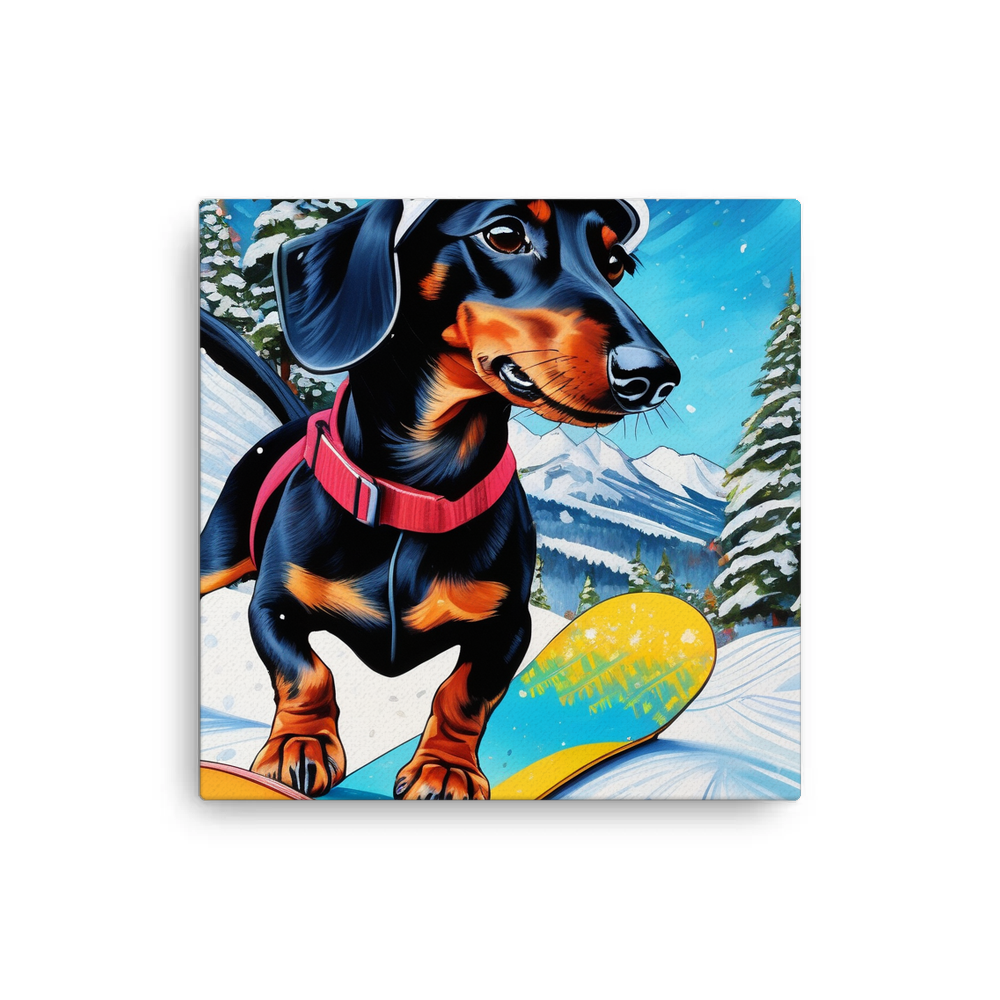 PugMug Custom Black Dachshund Canvas