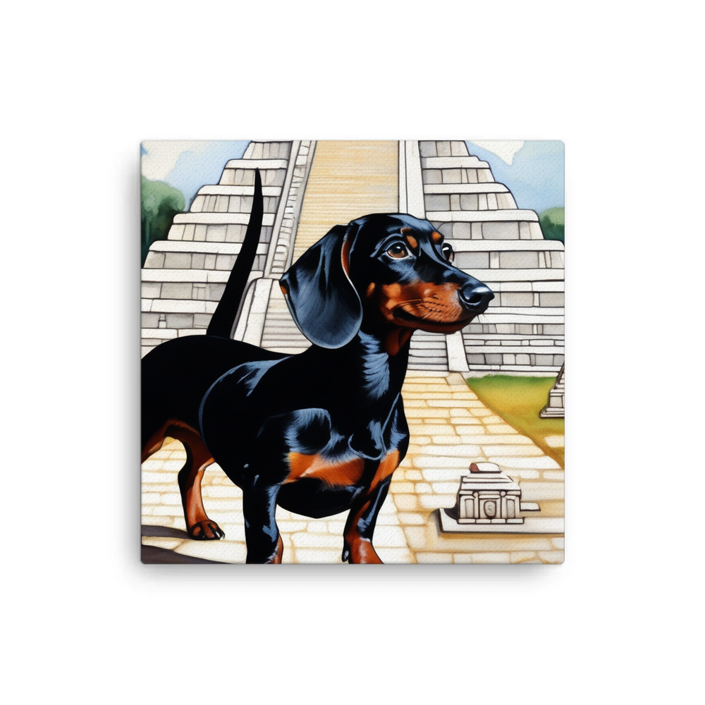 PugMug Custom Black Dachshund Canvas