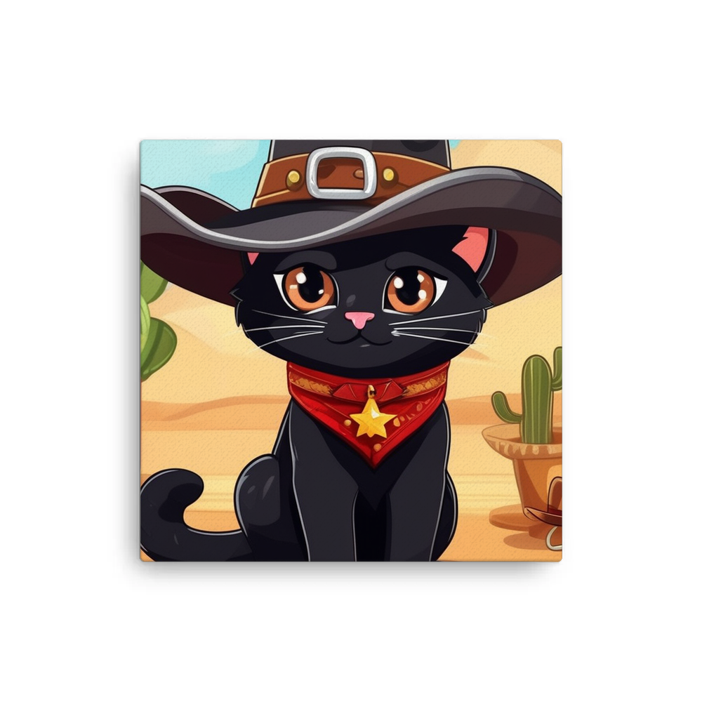 PugMug Custom Black Exotic Cat Canvas