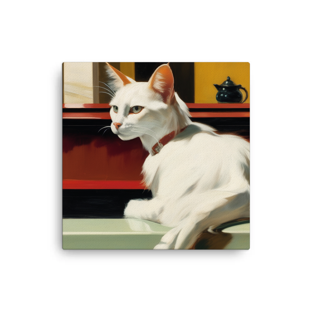 PugMug Custom White Companion Cat Canvas