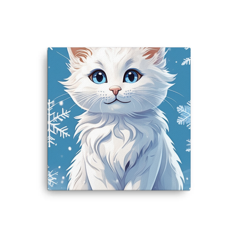 PugMug Custom White Companion Cat Canvas
