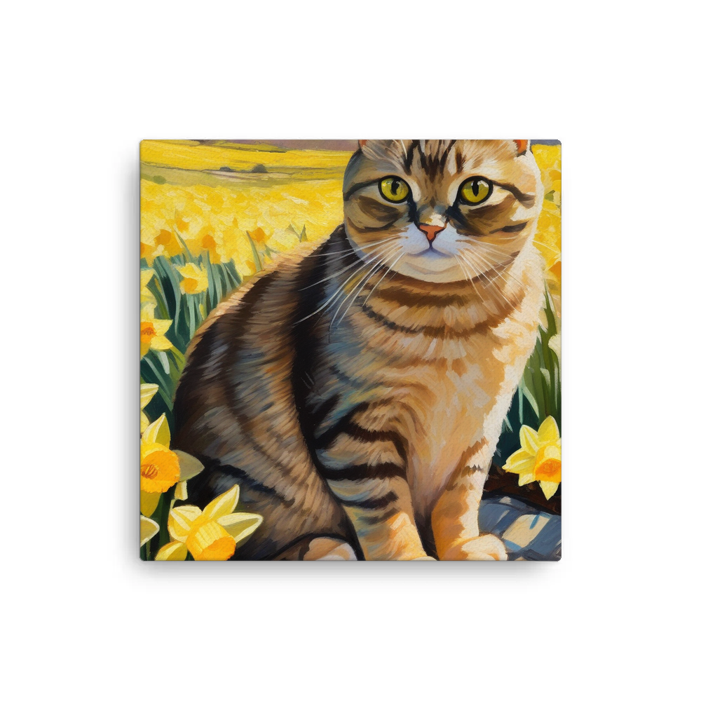PugMug Custom Tabby Scottish Fold Cat Canvas