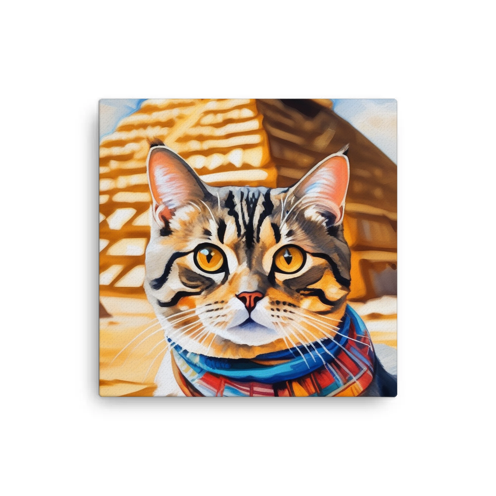 PugMug Custom Tabby Scottish Fold Cat Canvas