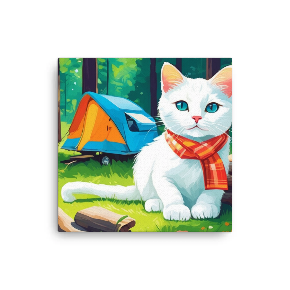 PugMug Custom White Companion Cat Canvas
