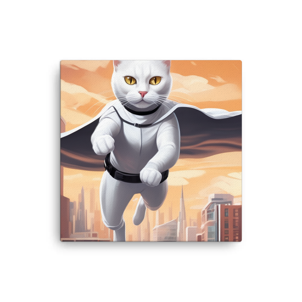 PugMug Custom White Companion Cat Canvas