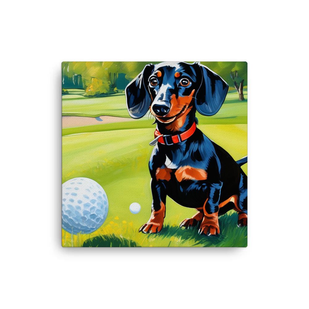 PugMug Custom Black Dachshund Canvas