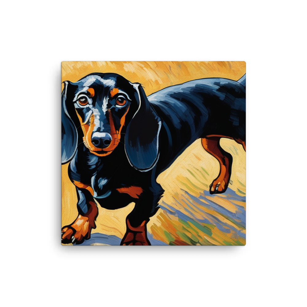 PugMug Custom Black Dachshund Canvas