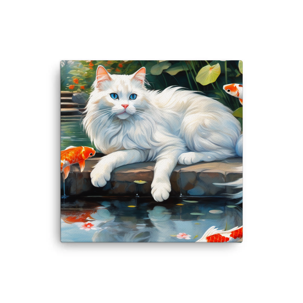 PugMug Custom White Ragdoll Cat Canvas
