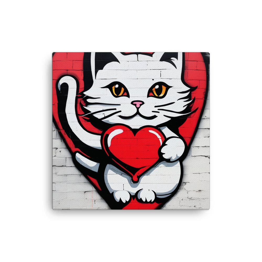 PugMug Custom White Companion Cat Canvas