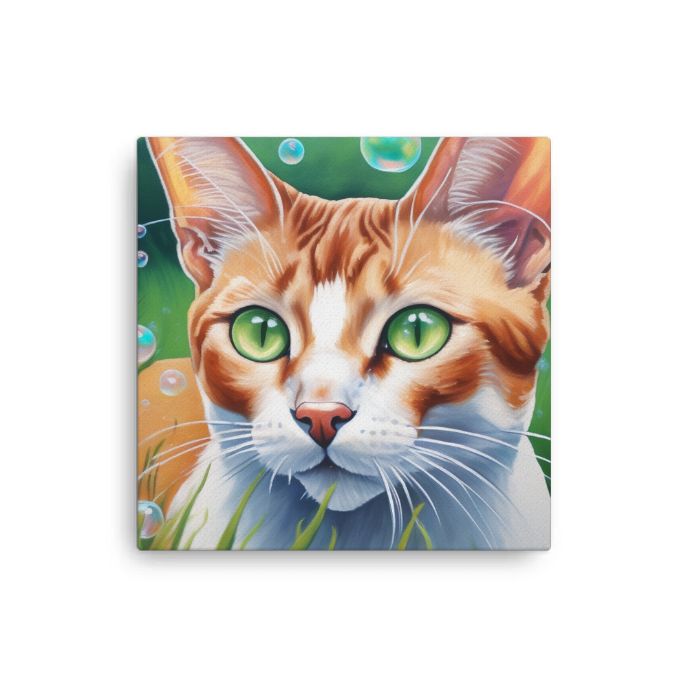PugMug Custom White Abyssinian Cat Canvas
