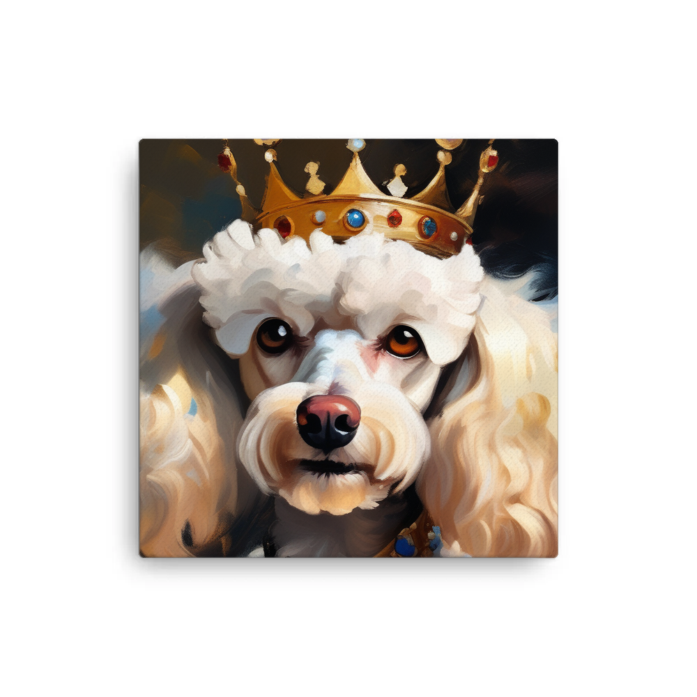 PugMug Custom White Poodle Canvas