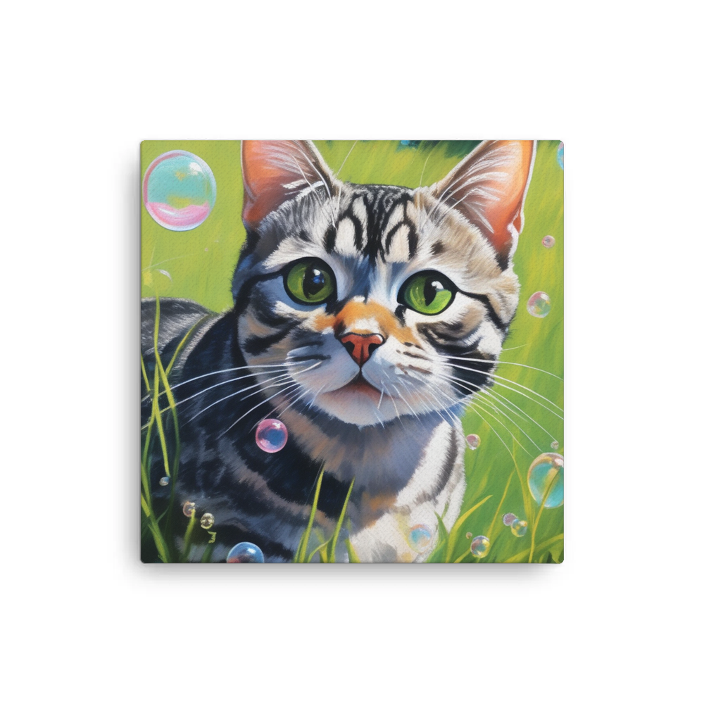 PugMug Custom Tabby American Shorthair Cat Canvas