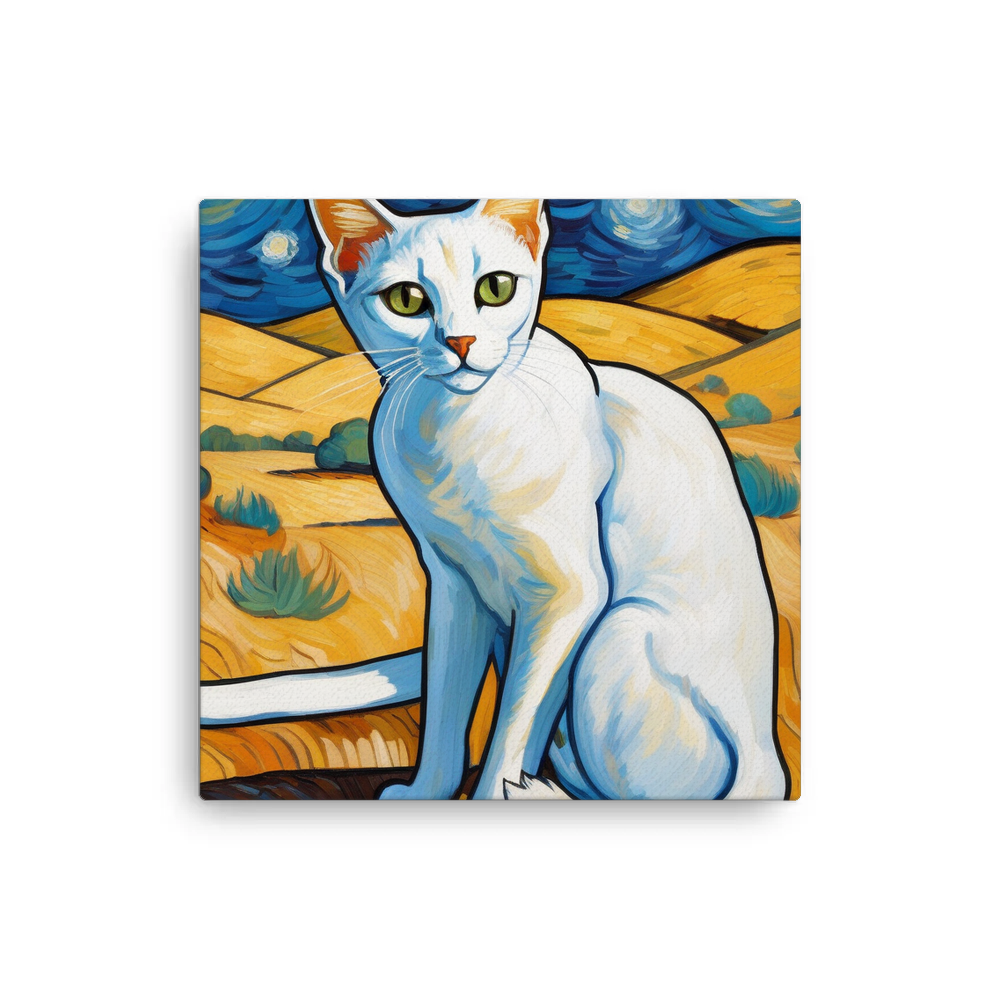 PugMug Custom White Abyssinian Cat Canvas