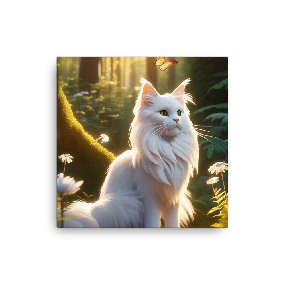 PugMug Custom White Maine Coon Cat Canvas