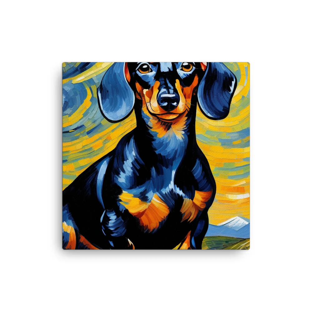 PugMug Custom Black Dachshund Canvas