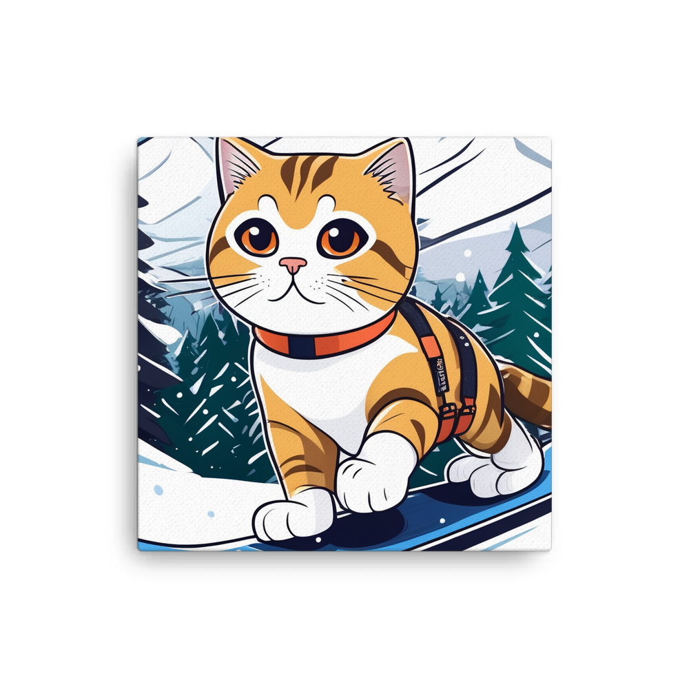 PugMug Custom Tabby Scottish Fold Cat Canvas