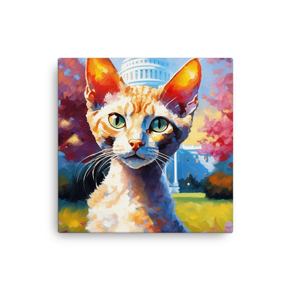 PugMug Custom Tabby Devon Rex Cat Canvas