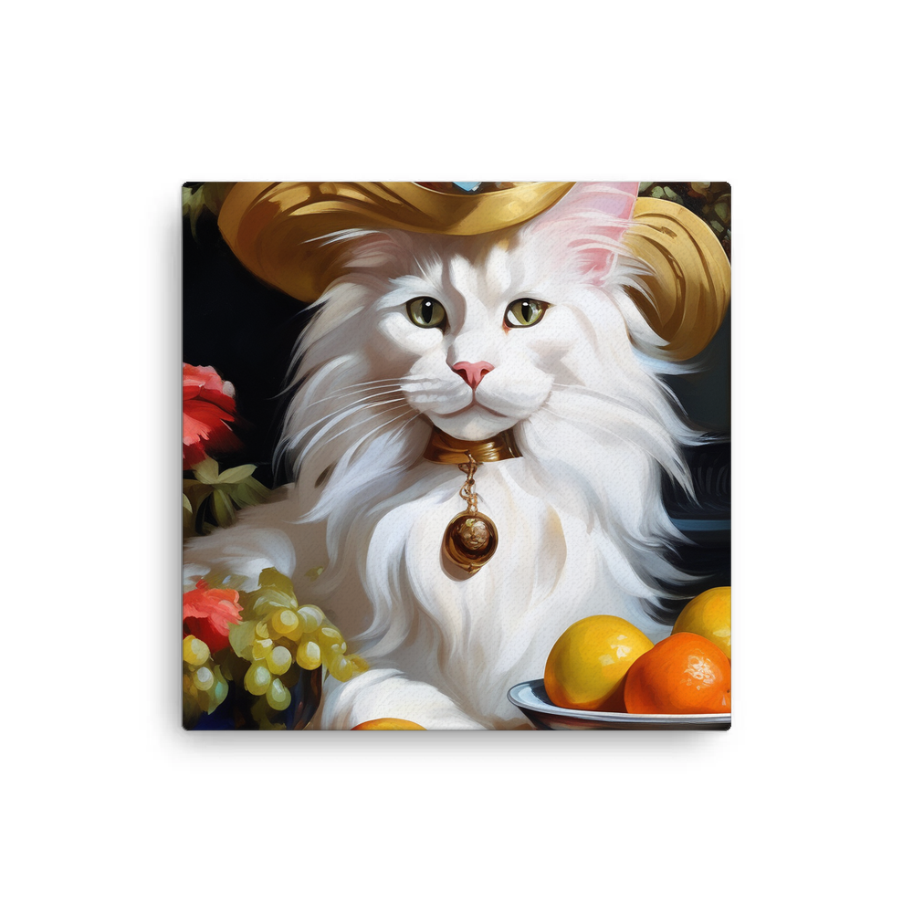 PugMug Custom White Maine Coon Cat Canvas