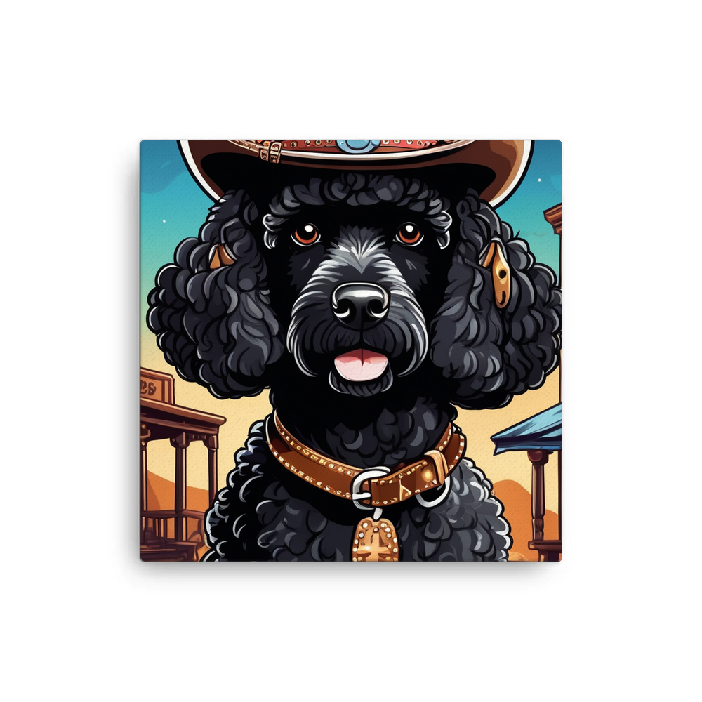 PugMug Custom Black Poodle Canvas