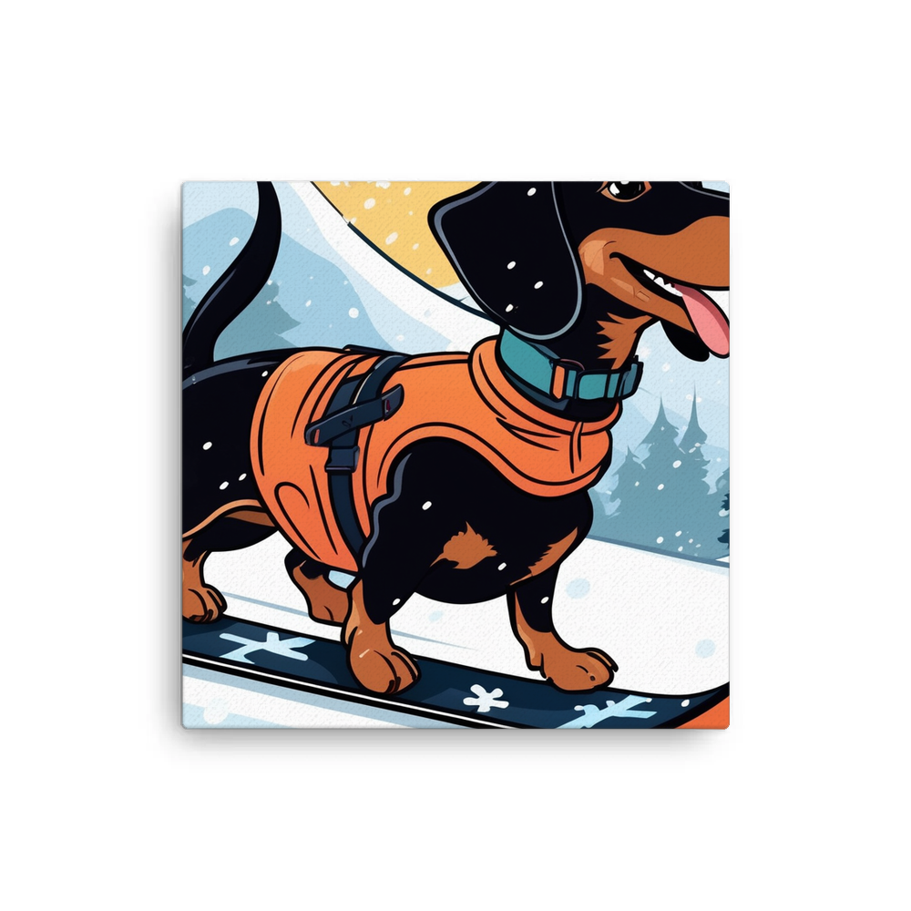 PugMug Custom Black Dachshund Canvas