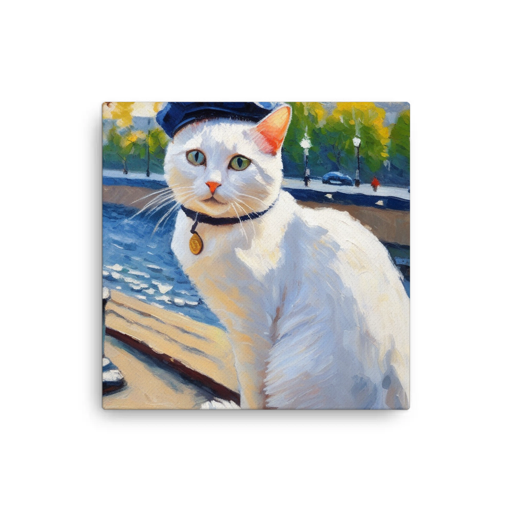 PugMug Custom White Companion Cat Canvas