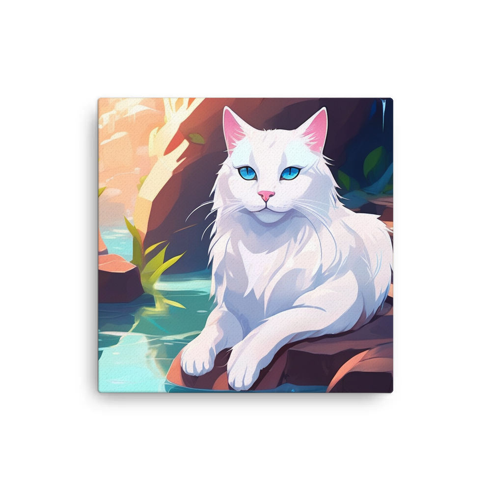 PugMug Custom White Companion Cat Canvas