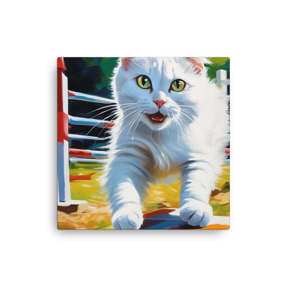 PugMug Custom White Companion Cat Canvas