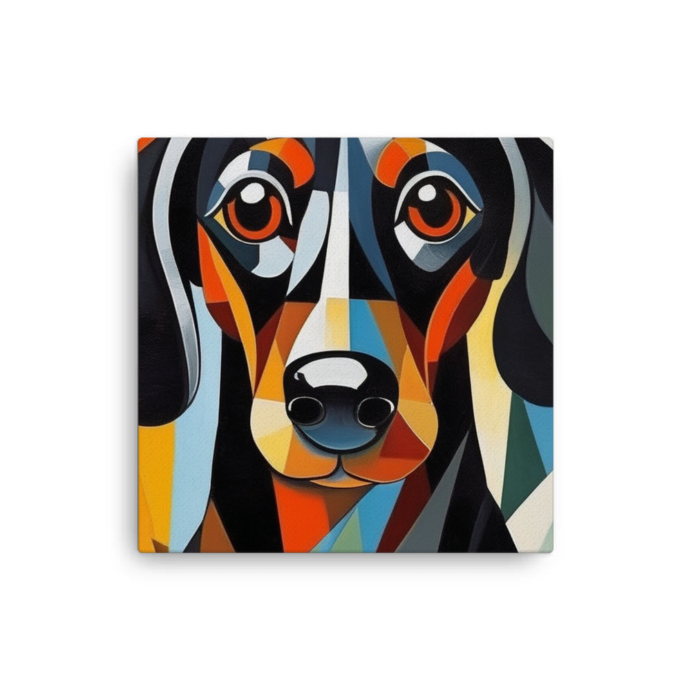 PugMug Custom Black Dachshund Canvas