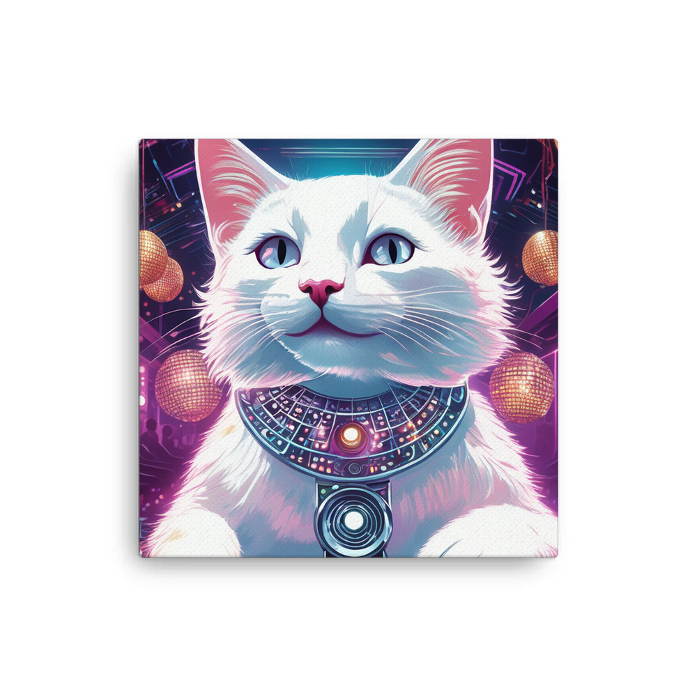 PugMug Custom White Companion Cat Canvas