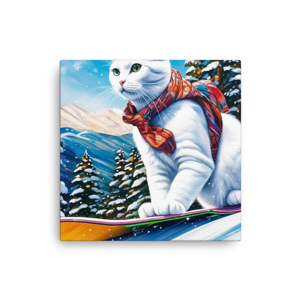 PugMug Custom White Companion Cat Canvas