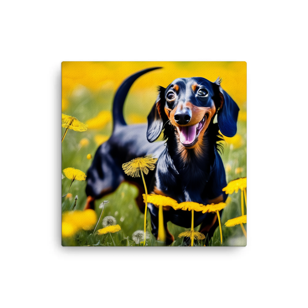 PugMug Custom Black Dachshund Canvas
