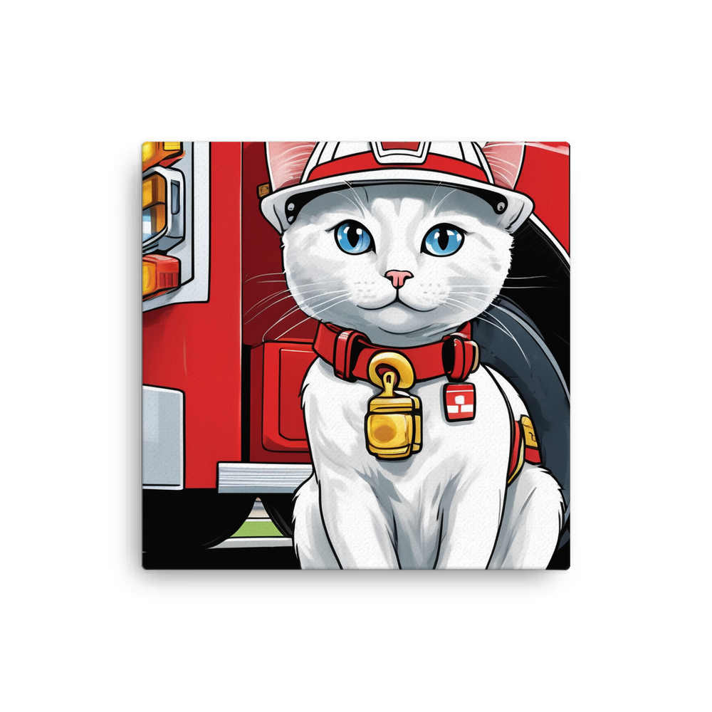 PugMug Custom White Companion Cat Canvas