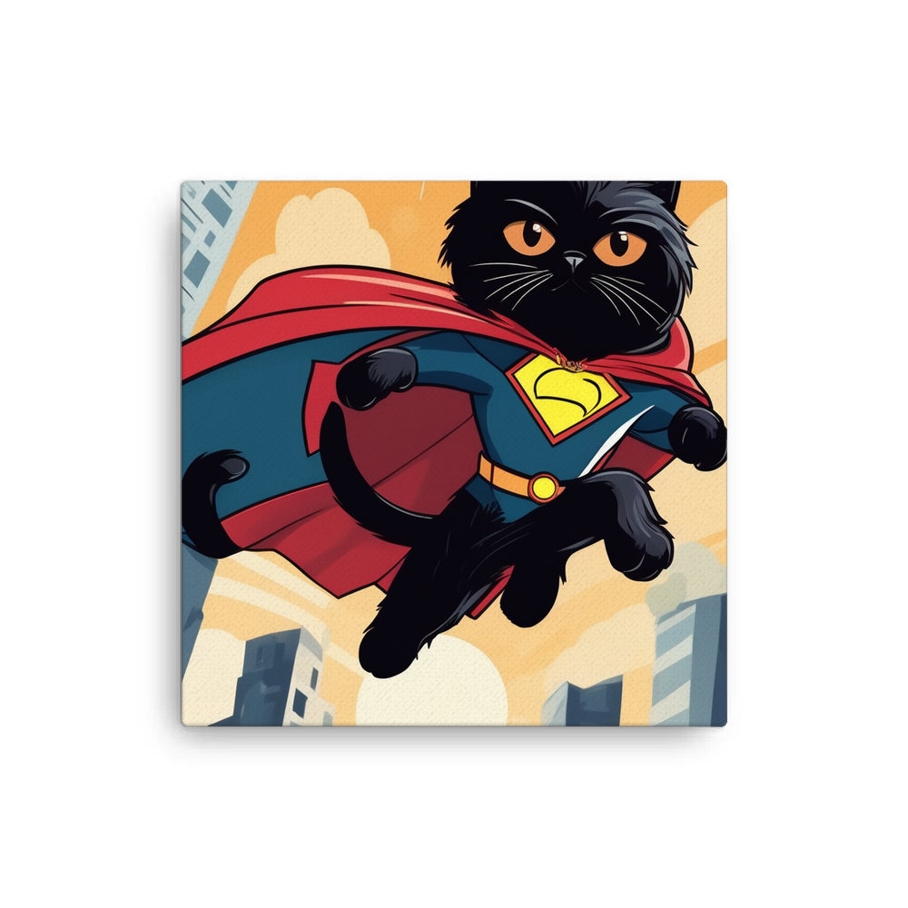 PugMug Custom Black Persian Cat Canvas