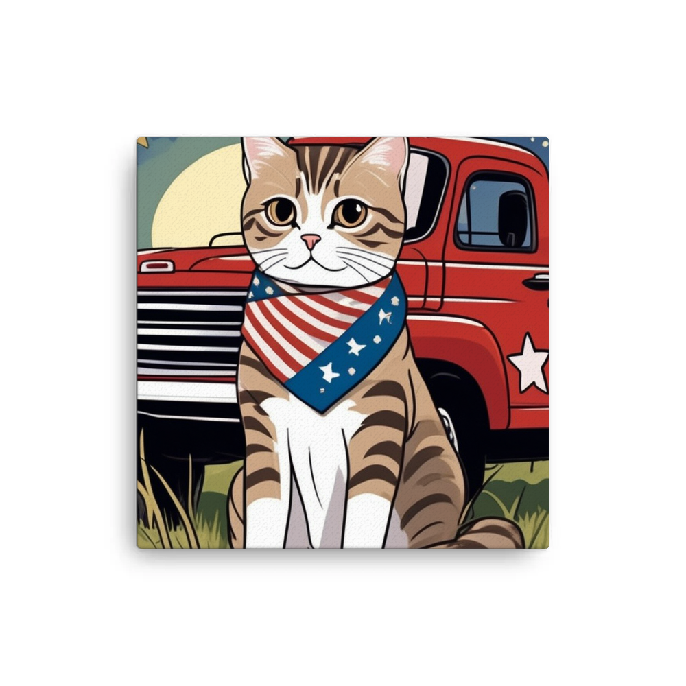 PugMug Custom Tabby Scottish Fold Cat Canvas