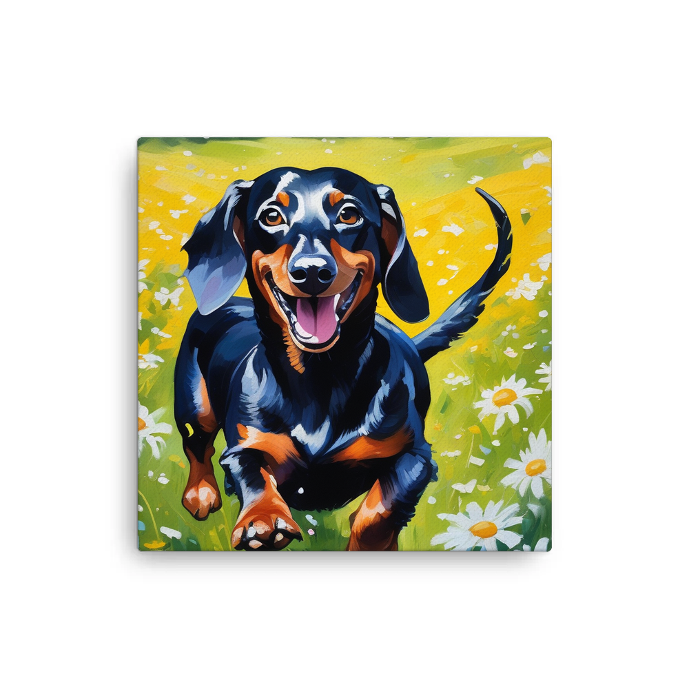 PugMug Custom Black Dachshund Canvas