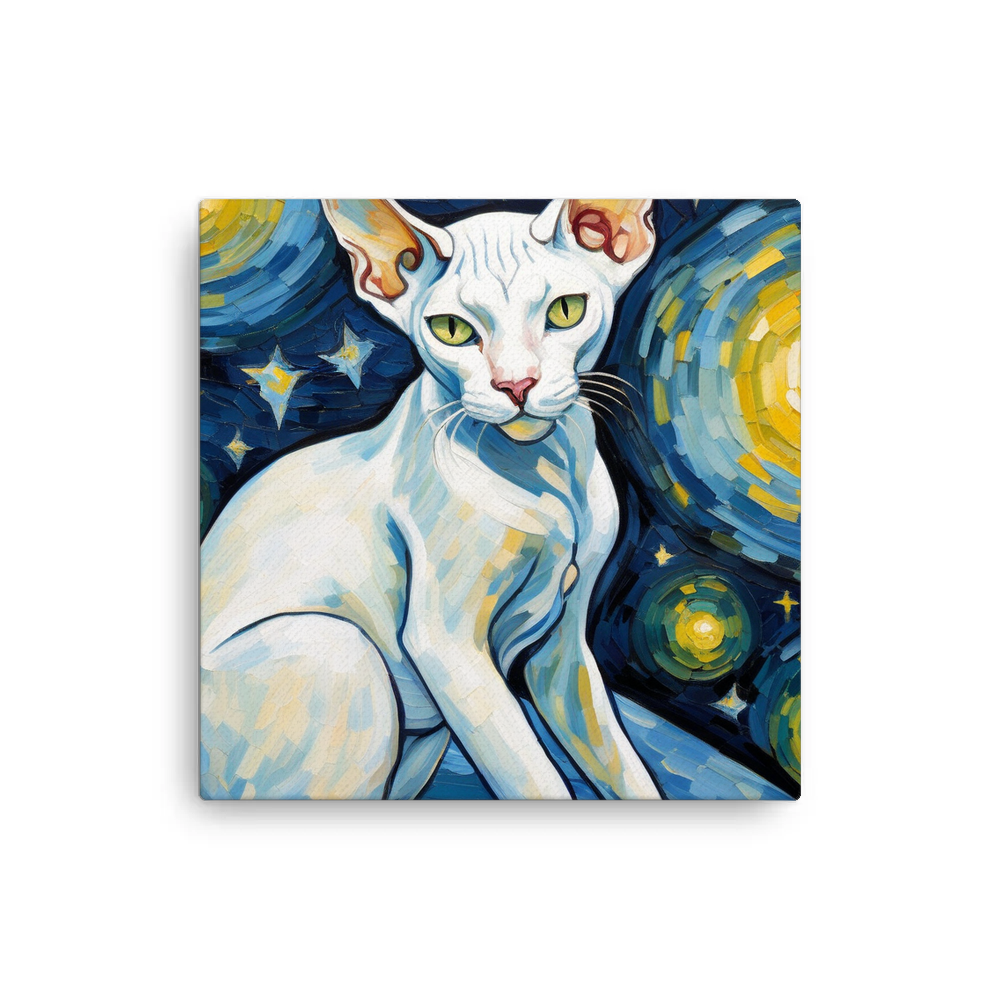 PugMug Custom White Sphynx Cat Canvas
