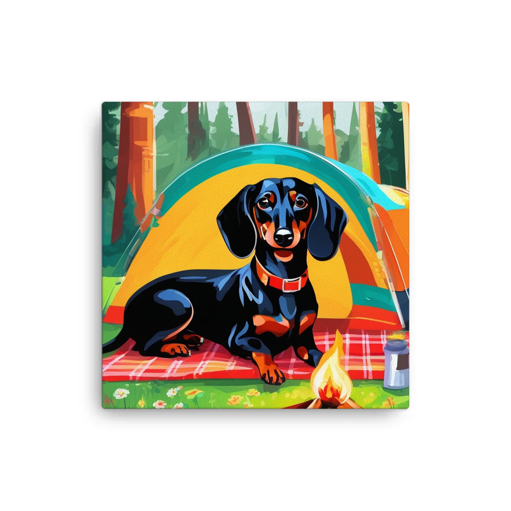 PugMug Custom Black Dachshund Canvas