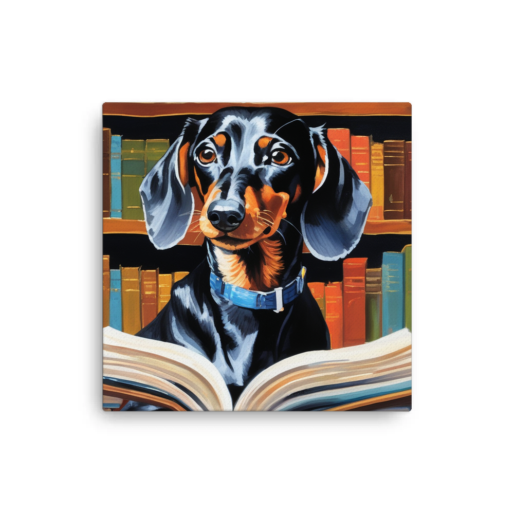 PugMug Custom Black Dachshund Canvas