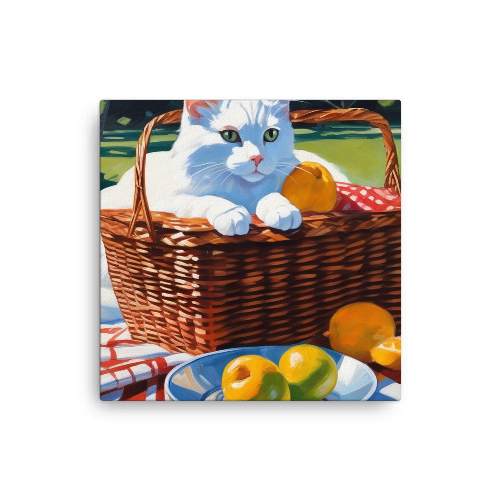 PugMug Custom White Companion Cat Canvas