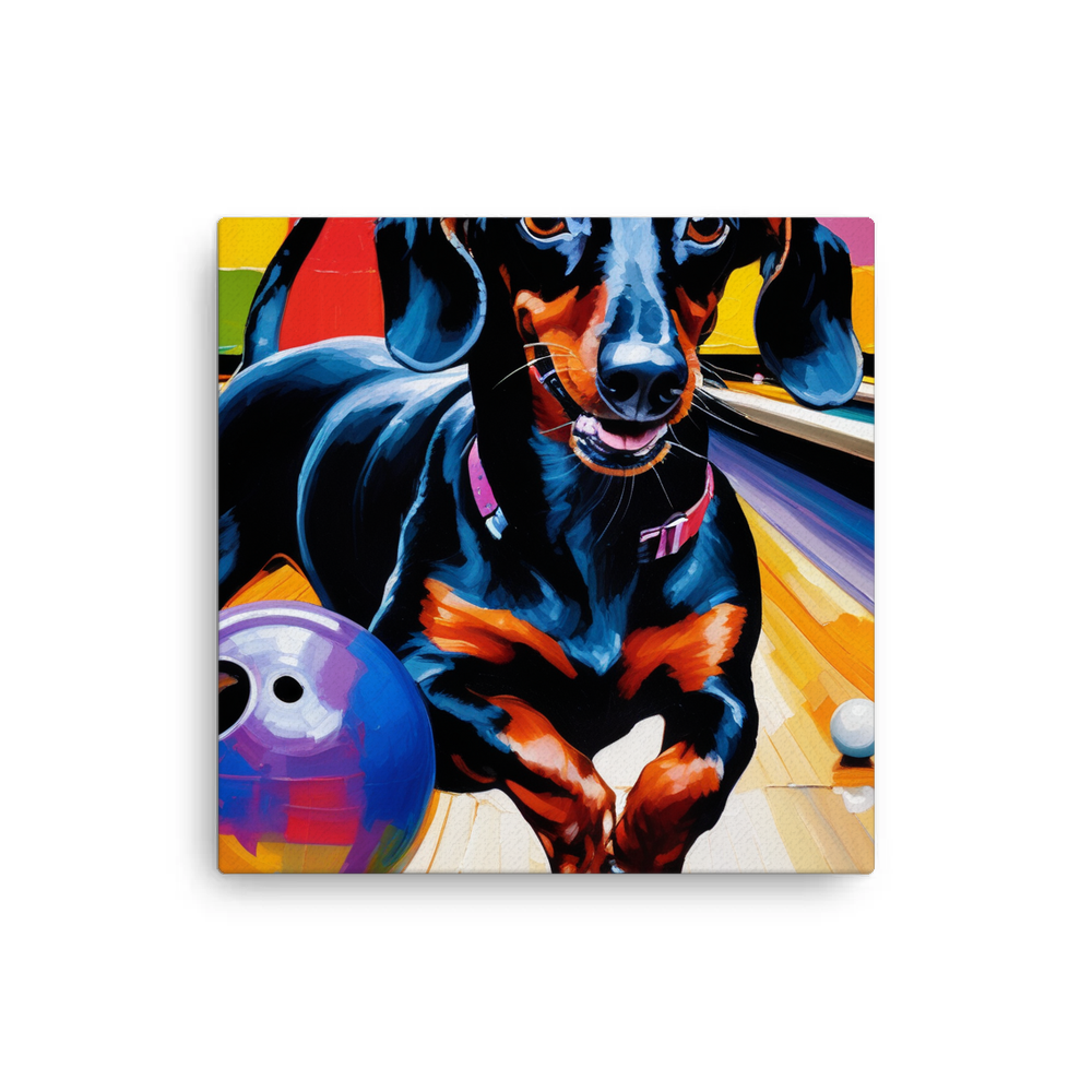 PugMug Custom Black Dachshund Canvas