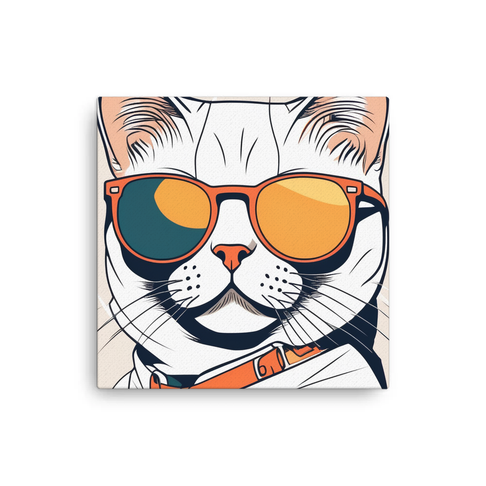 PugMug Custom White British Shorthair Cat Canvas