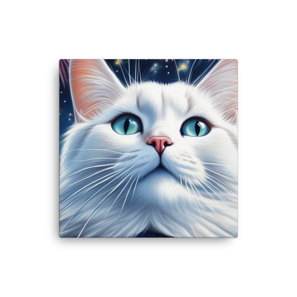 PugMug Custom White Companion Cat Canvas
