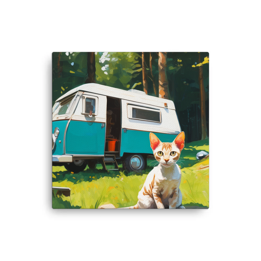 PugMug Custom Tabby Devon Rex Cat Canvas