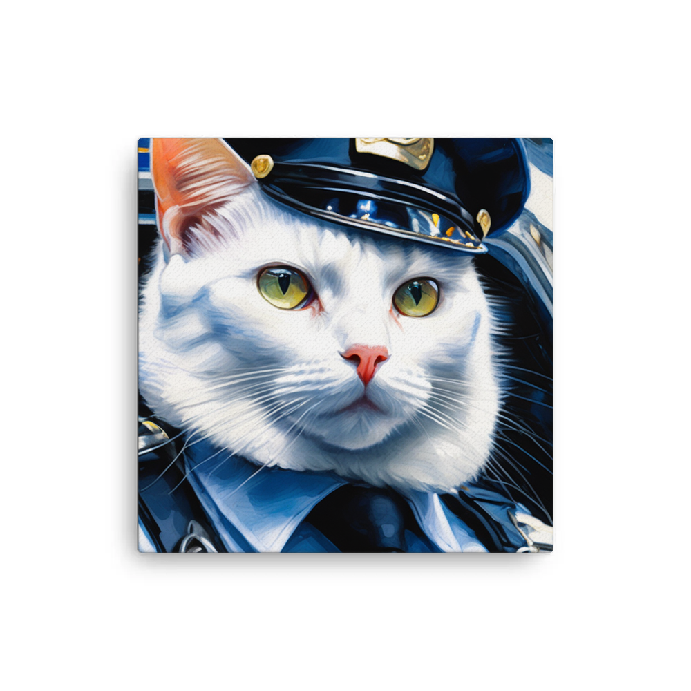 PugMug Custom White Companion Cat Canvas