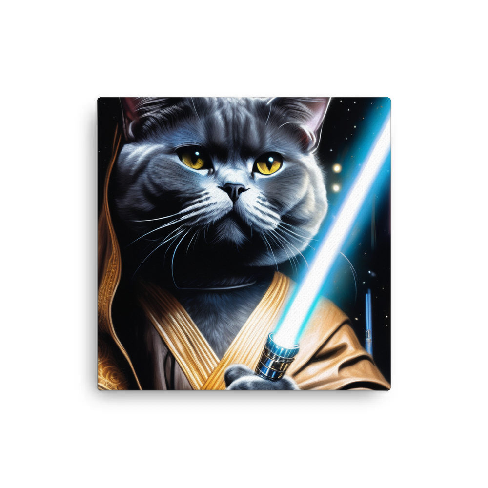 PugMug Custom Black British Shorthair Cat Canvas