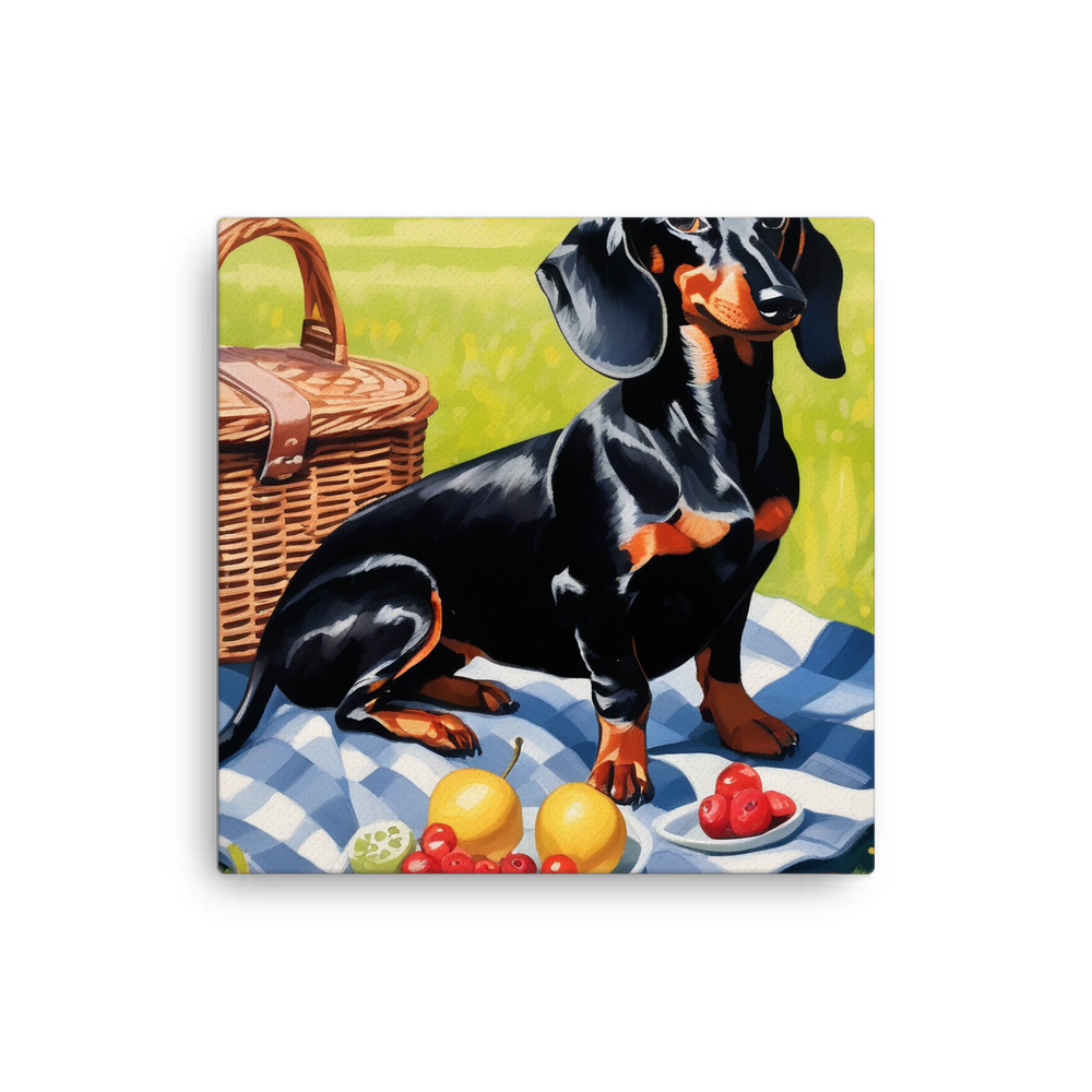 PugMug Custom Black Dachshund Canvas